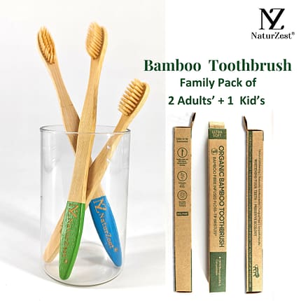 Sustainable Bamboo Toothbrush Family Pack